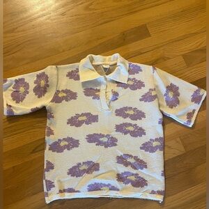 Short Sleeve Polo Sweater